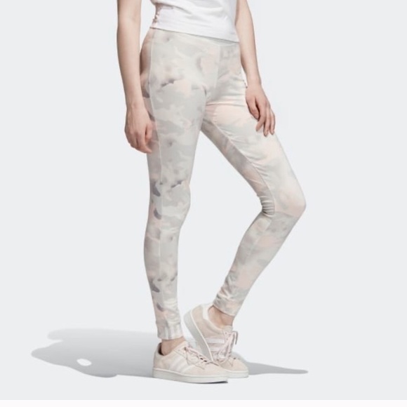New adidas originals white spring camo leggings L - Picture 3 of 7